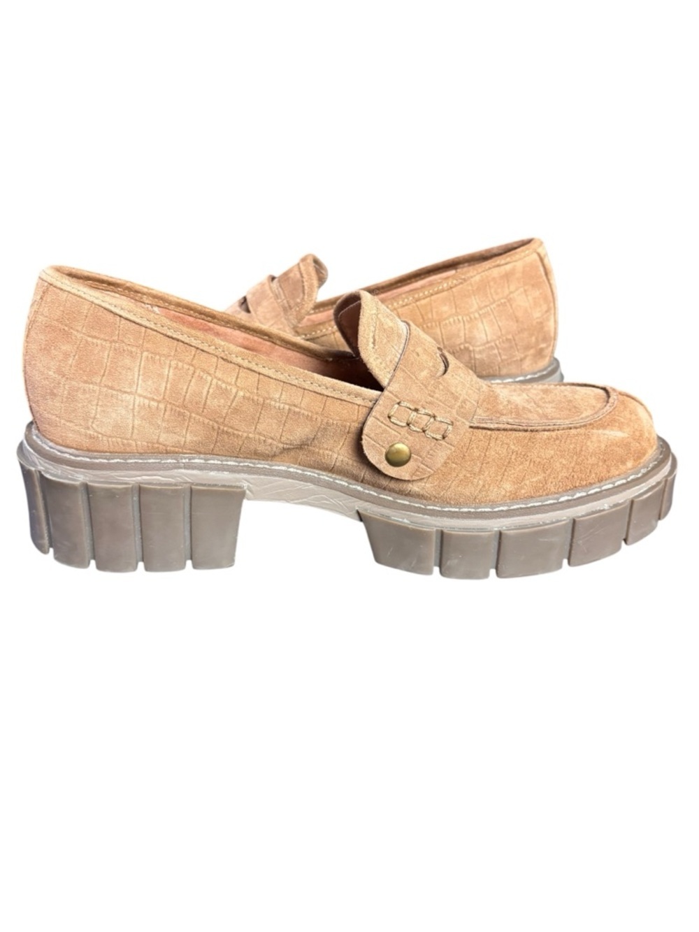 Vionic Elodie Lug Sole Tan Suede Loafers – Sz 8 (38.5 EU) - Picture 5 of 11